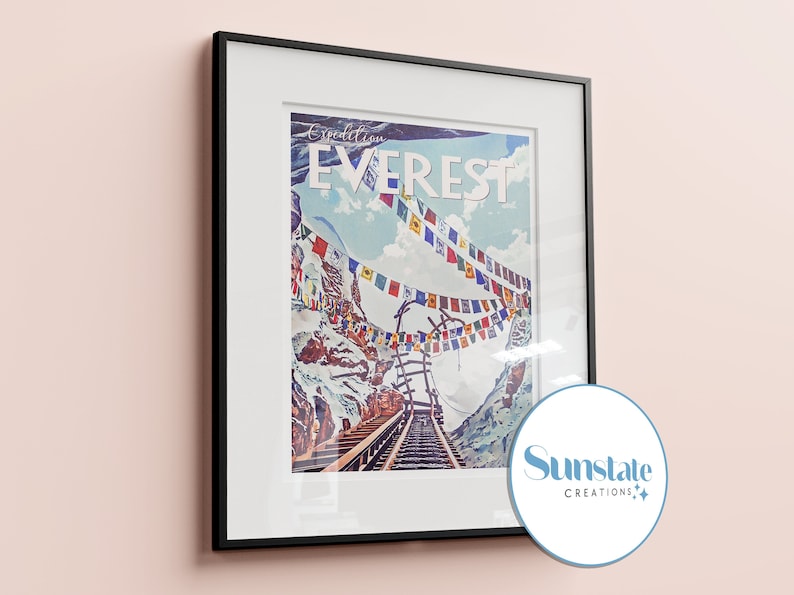 Expedition Everest Print, Disney Prints, Retro Disney Prints, Disney World Prints, Walt Disney World Prints, Disney Posters, Disney Pictures, Disney Retro Posters, Disney Parks