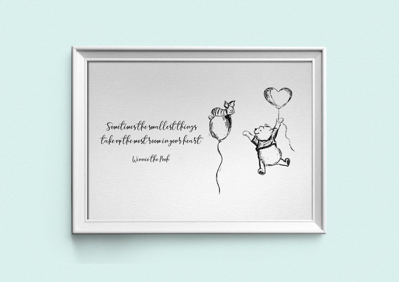 Winnie Pooh Manchmal Nehmen Die Kleinsten Dinge Winnie The Pooh Zitat Druck manchmal nehmen die kleinsten - Etsy.de
