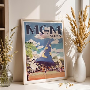 MGM Studios, Disney Prints, Sorcerers Hat, Retro Disney Prints, Disney Posters, Disney World Prints, Disney Art, Disney Parks, Disney Rides