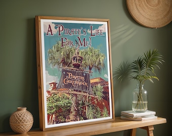 Pirates of the Caribbean, Disney Prints, Retro Disney Prints, Disney Posters, Magic Kingdom, Disney World Prints, Disney Art, Disney Rides