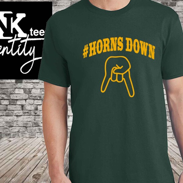 Texas Horns Down Tshirt Etsy