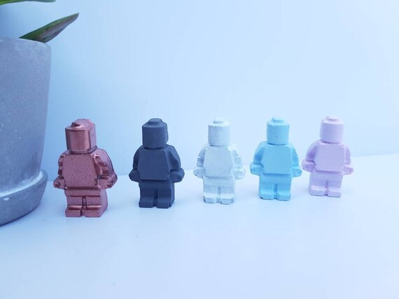 Copper Concrete Lego Man Large Mini figure Gift Build your family