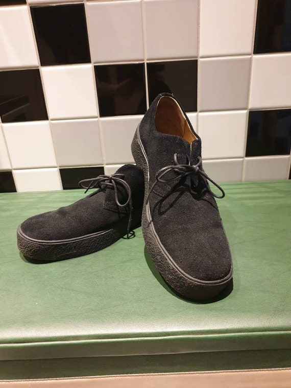50's black suède rockabilly shoes size 45