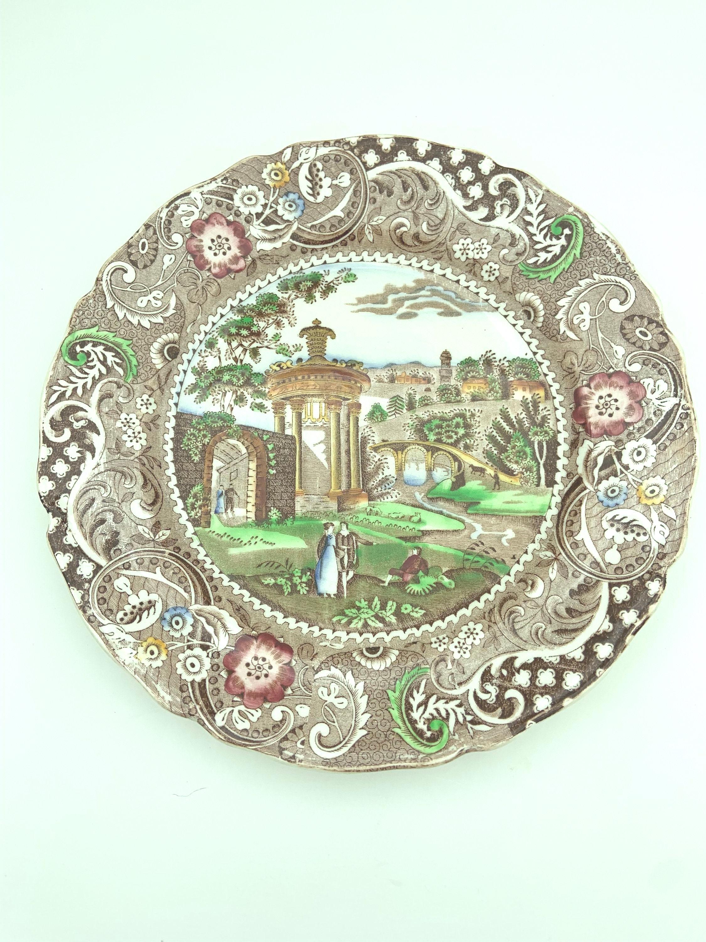 Vintage W.R. Midwinter Ltd England Landscape Brown Multicolor