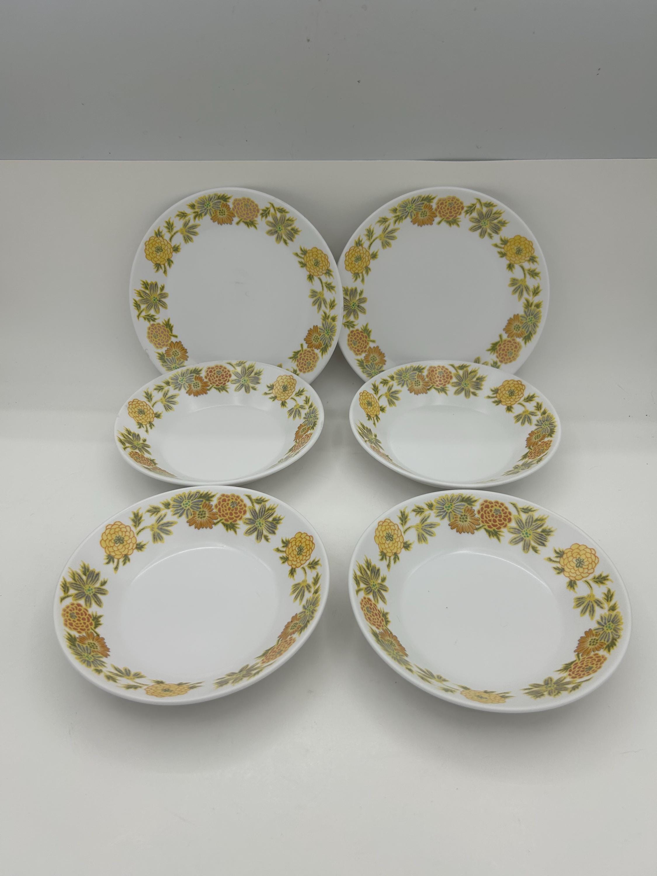 Noritake PROGRESSION China  レトロ柄皿 5枚セット Noritake PROGRESSION China レトロ柄皿 5枚セット