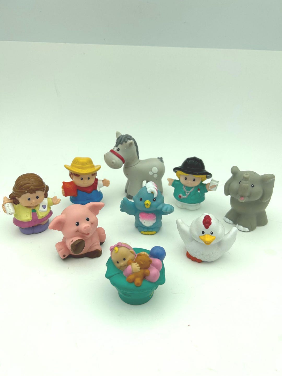 Figurine MATTEL 2006 DOUBLES Dooze - Fermier Et Cochon - Dans Sa Boîte Neuve