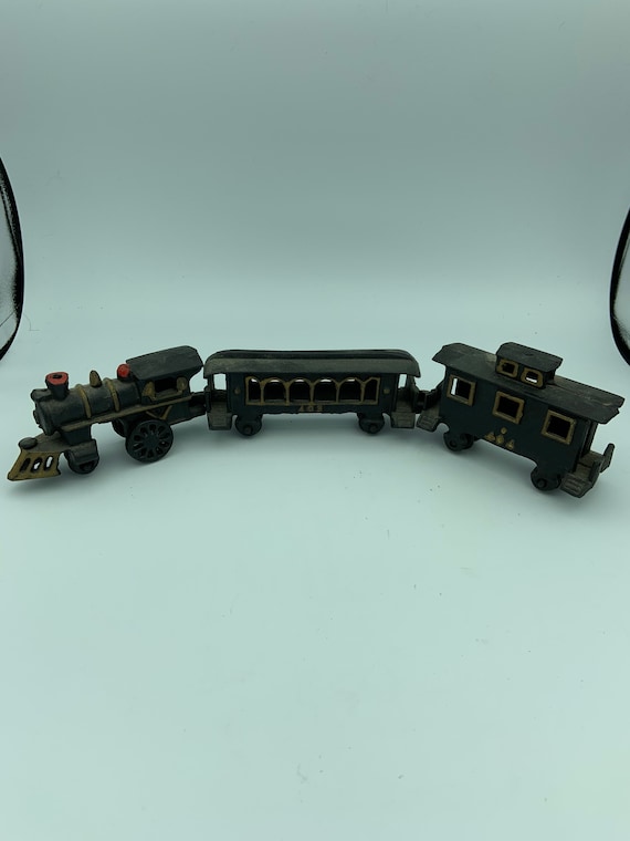 Vintage 3 Piece Msr Imports Cast Iron Model Train Set Includes Etsy