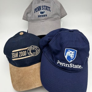 Set Of 3 Pennslyvania State University Penn State Nittany Lions Souvenir Truckers Hats Baseball Caps Includes Team 2000, Berks And Live On