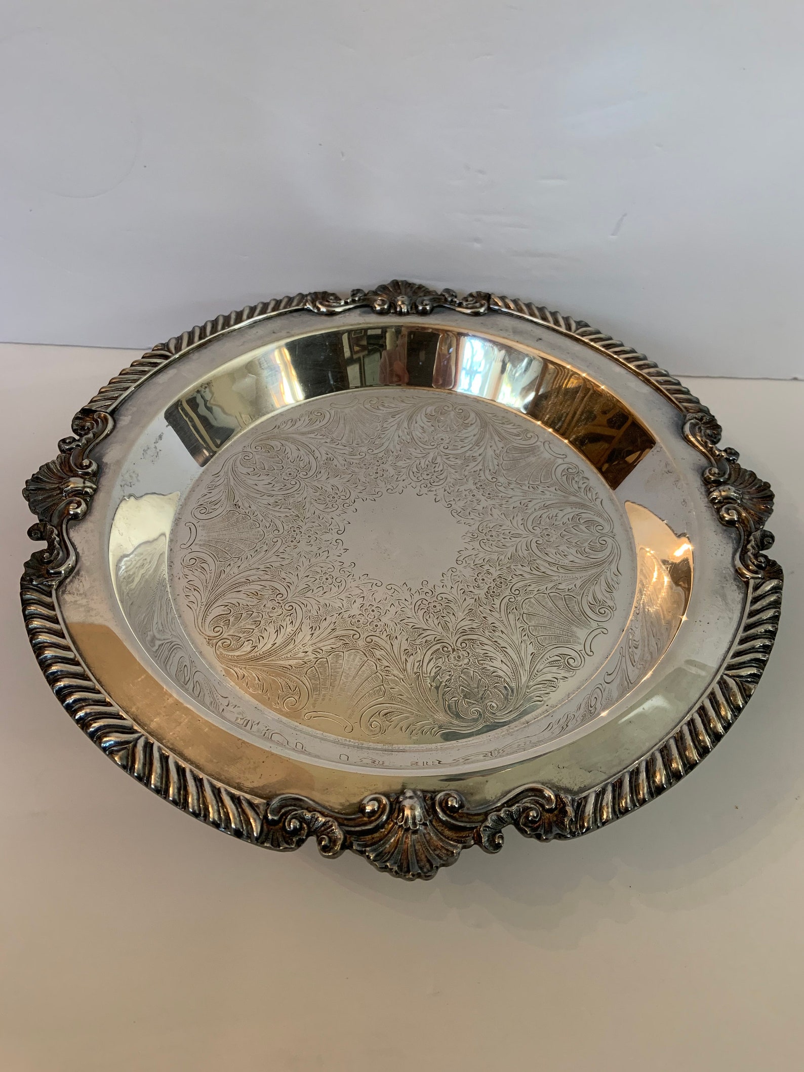 Vintage Sheridan Silver Company Silver on Copper Ornate 12 Etsy