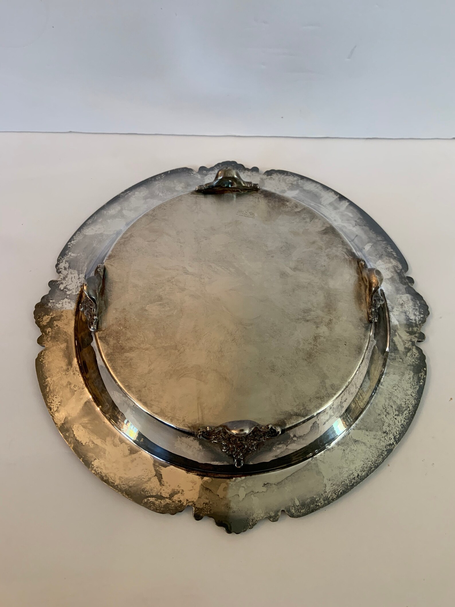 Vintage Sheridan Silver Company Silver on Copper Ornate 12 Etsy