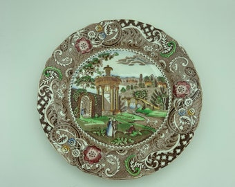 Vintage W.R. Midwinter Ltd England Landscape Brown Multicolor