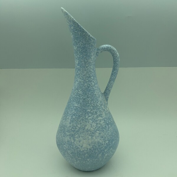 Blue Spongeware Pitcher Etsy
