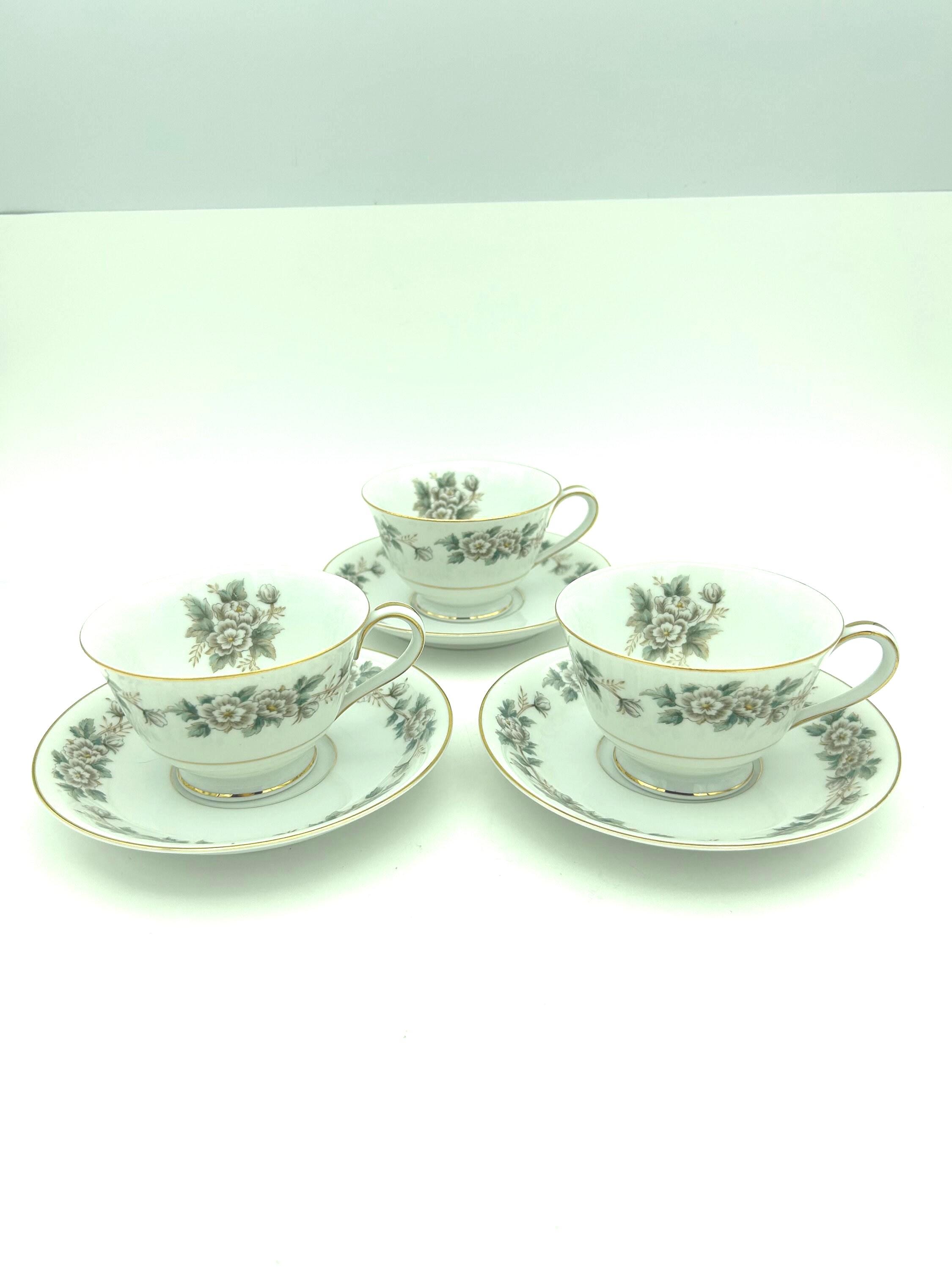Vintage 6-piece Set Noritake China Japan Laurette #5047 White