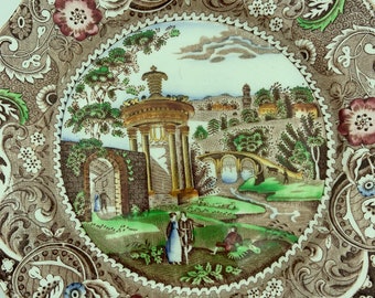 Vintage W.R. Midwinter Ltd England Landscape Brown Multicolor