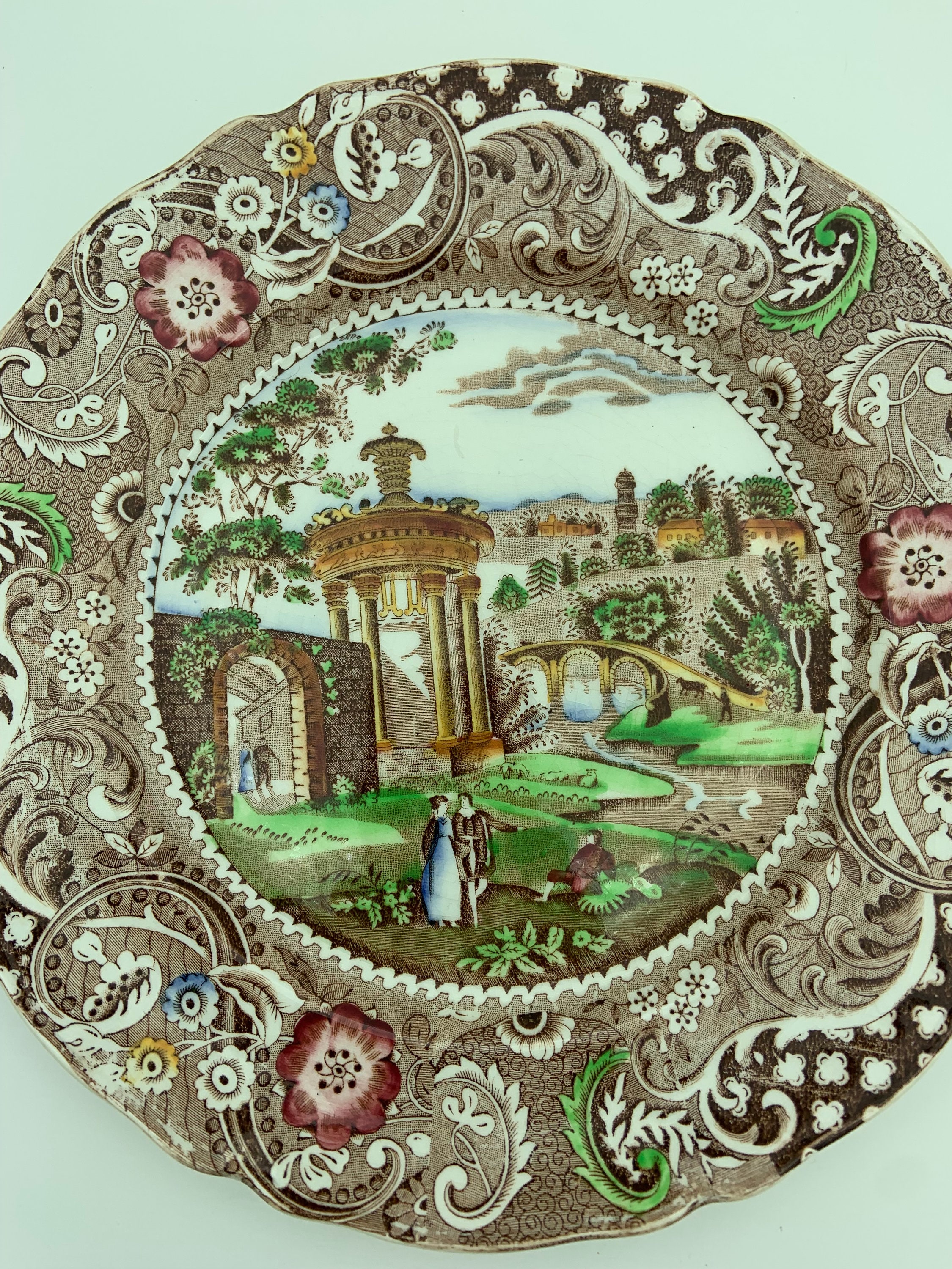 Vintage W.R. Midwinter Ltd England Landscape Brown Multicolor