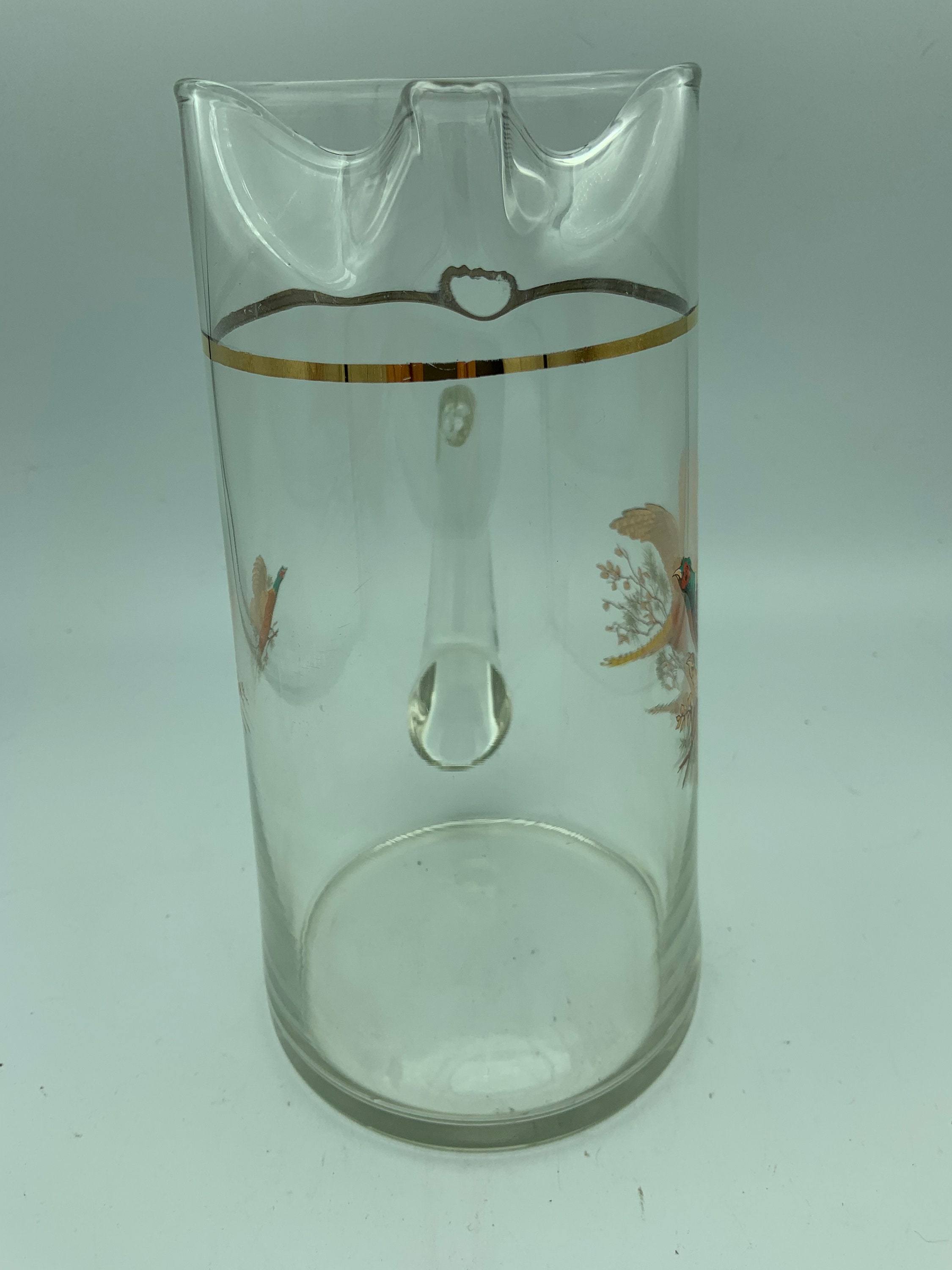 Vintage 3piece Set West Virginia Glass Specialty Pheasants Etsy