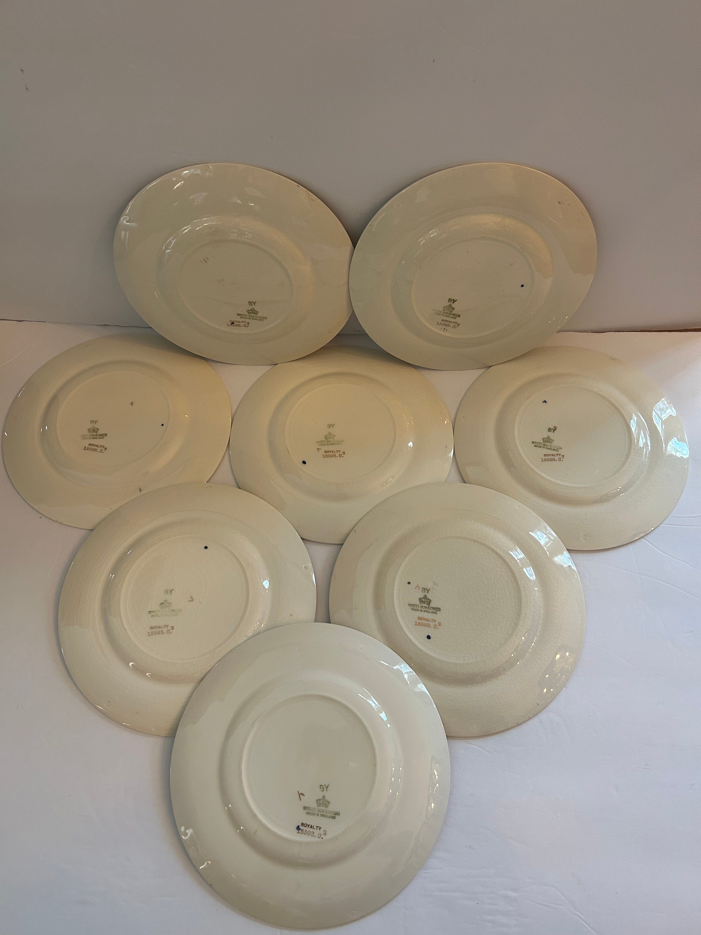 rotte7　 MYOTT 食器　8点セット Set Of Eight Vintage Myott Son & Company England Royalty