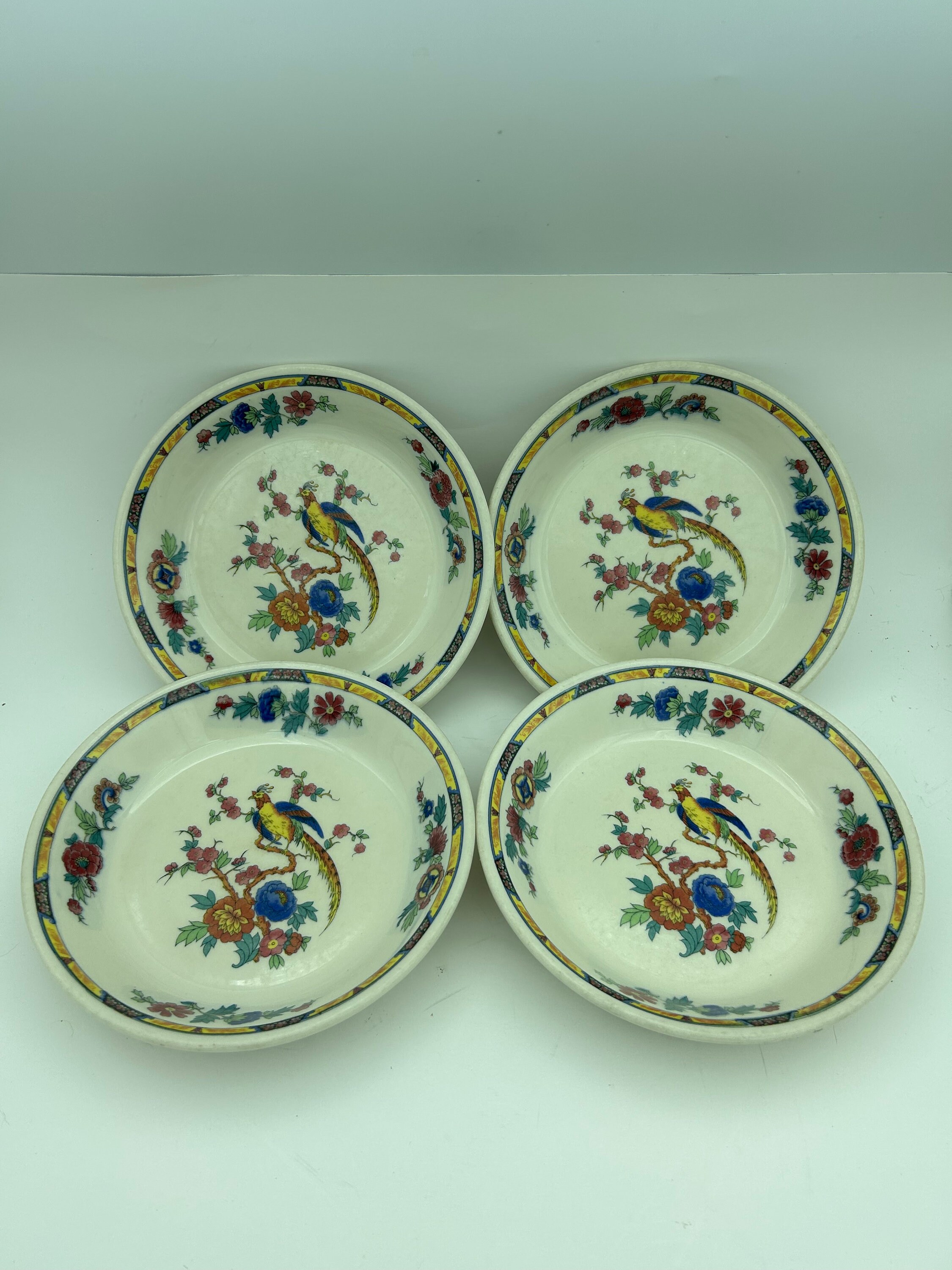 Set of Four Vintage Ivory Lamberton Scammell China Hotel 