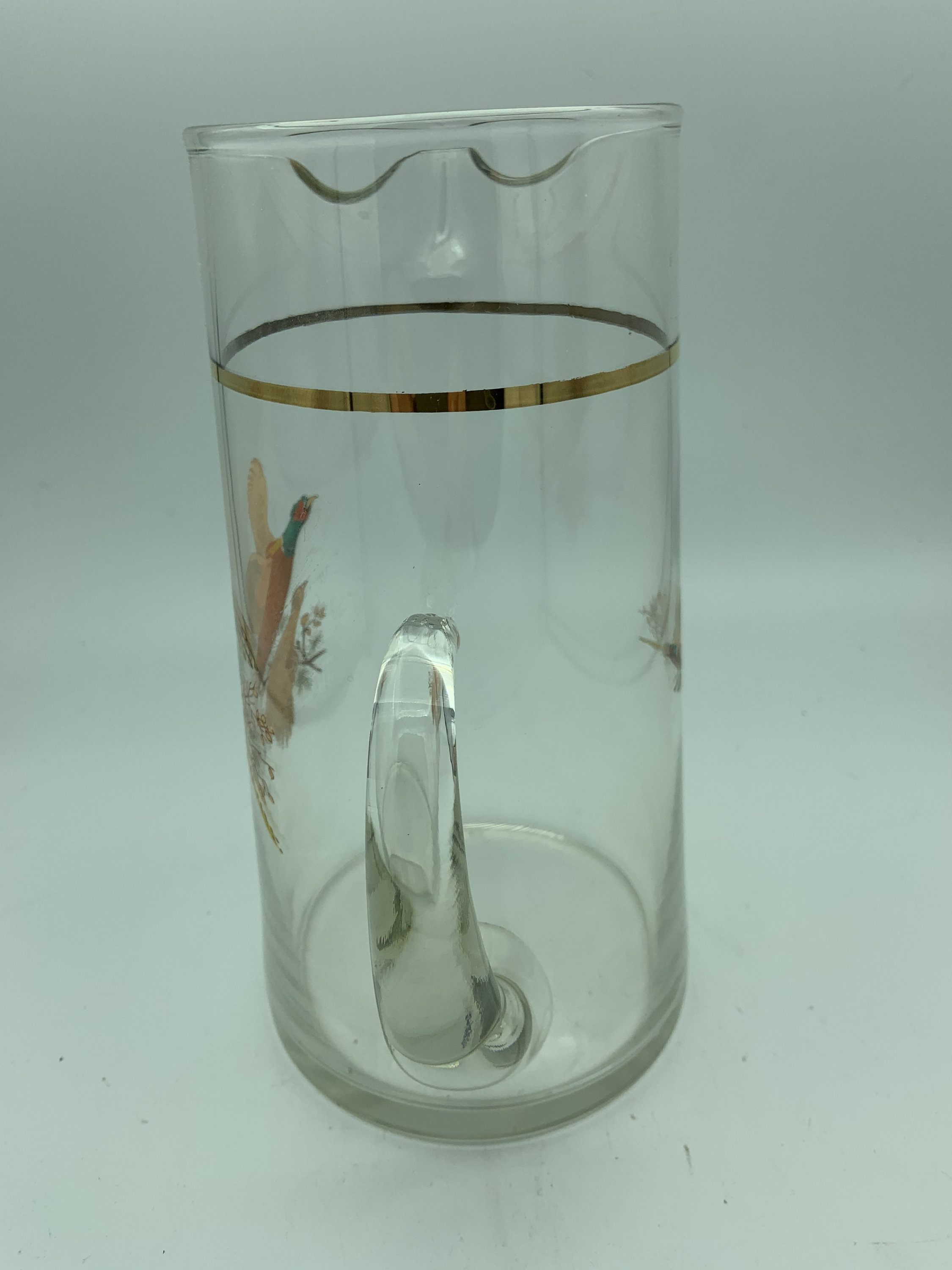 Vintage 3piece Set West Virginia Glass Specialty Pheasants Etsy