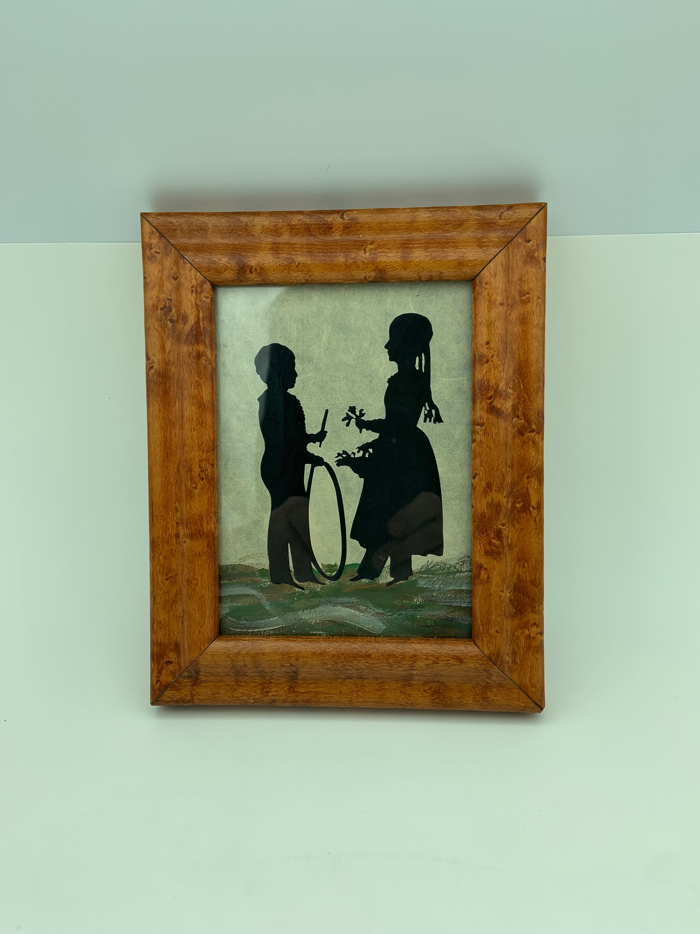 Lawrence Frames Walnut Wood 'Meow' Picture Frame - 4x6 Cat Themed Frame With Mat
