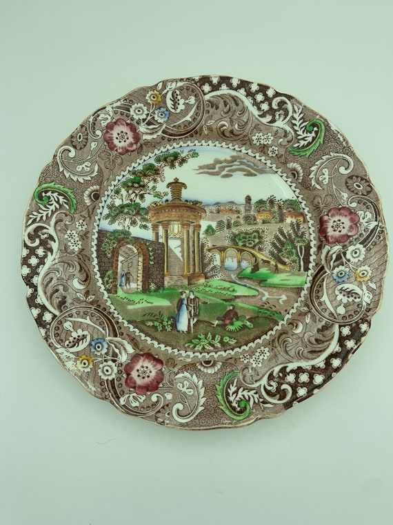 Vintage W.R. Midwinter Ltd England Landscape Brown Multicolor