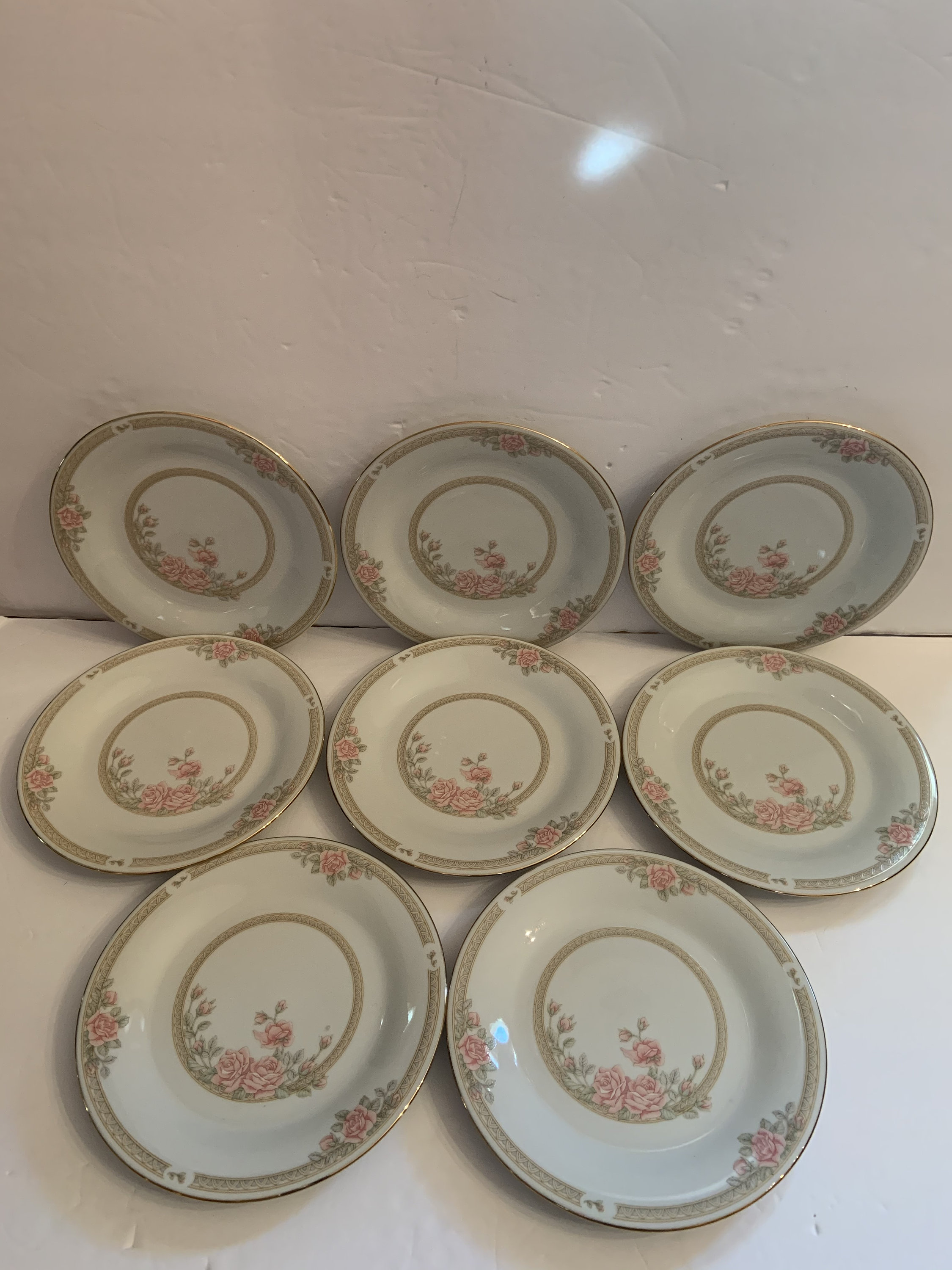 Set of Eight Crown Ming Fine China Christina Pattern 1392 Etsy