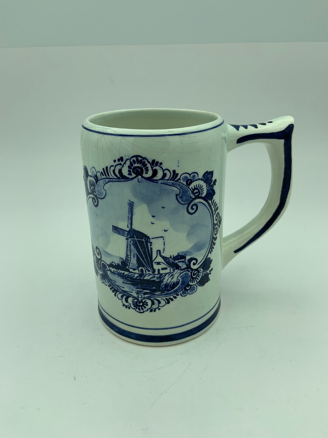 Hand Painted Delfts Blauw Made in Holland Blue and White 16 Ounce ...