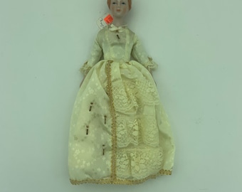 Vintage 1983 Graphics International Inc. Lady Anne 9 Inch Victorian Style Collectible China Doll With Original Label Made In Taiwan