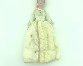 Vintage 1983 Graphics International Inc. Lady Anne 9 Inch Victorian Style Collectible China Doll With Original Label Made In Taiwan