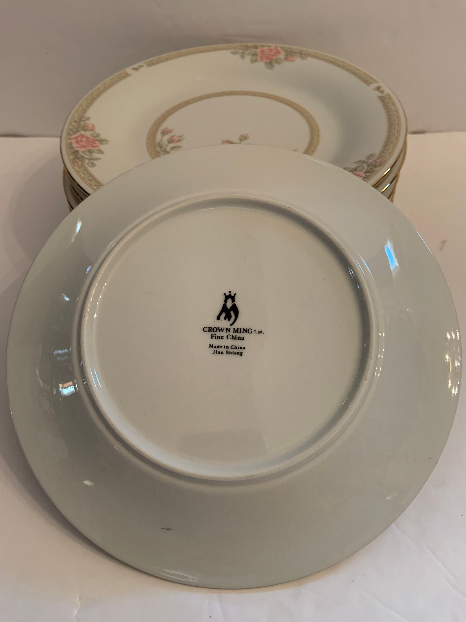 Set of Eight Crown Ming Fine China Christina Pattern 1392 Etsy