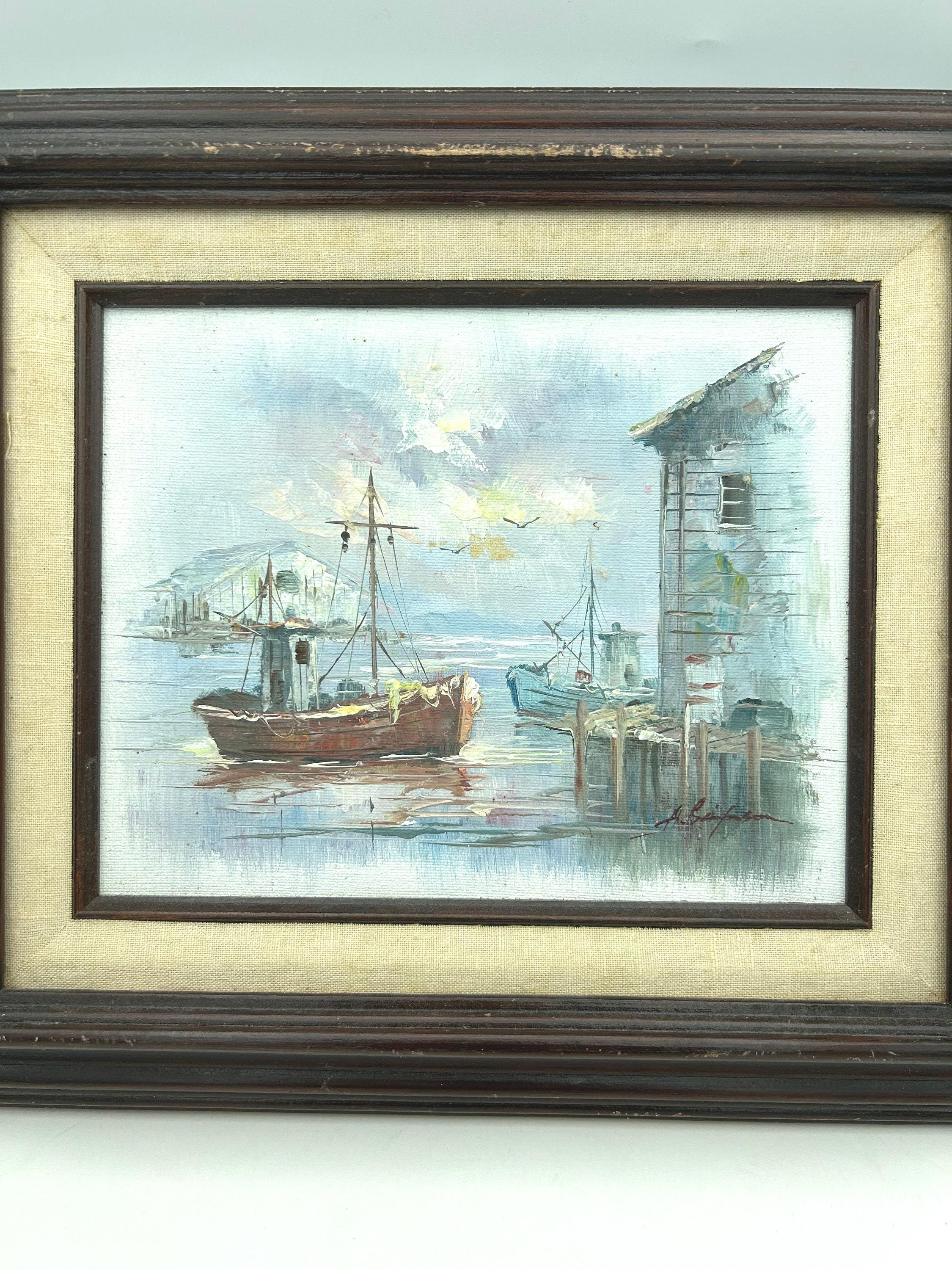 Vintage Original Alan J. Simpson Signed & Framed 9