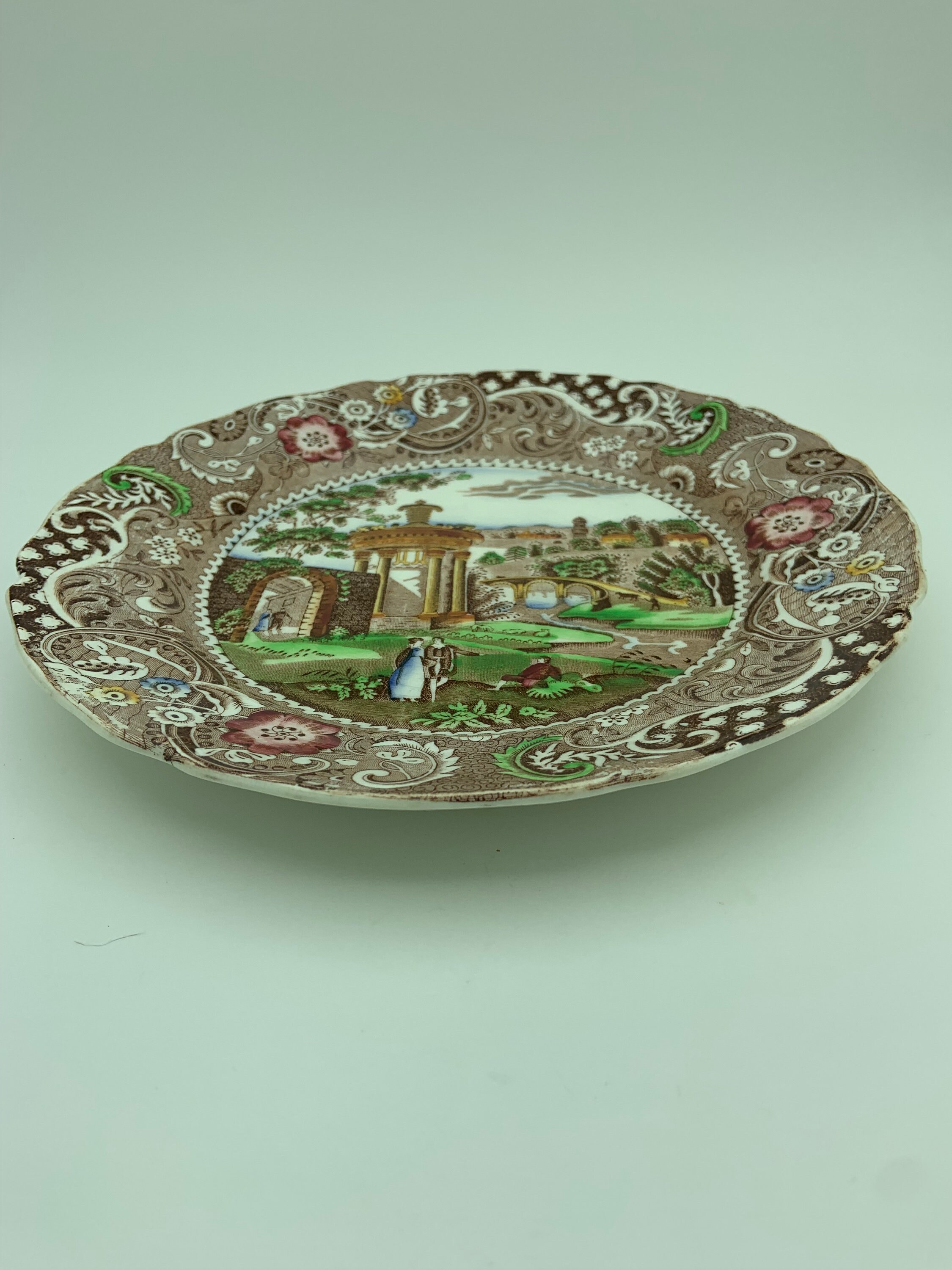 Vintage W.R. Midwinter Ltd England Landscape Brown Multicolor