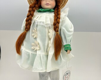 Vintage Anne Of Green Gables Licensing Authority Inc. Of Canada Collectible 15 Inch Porcelain Doll With Original Box