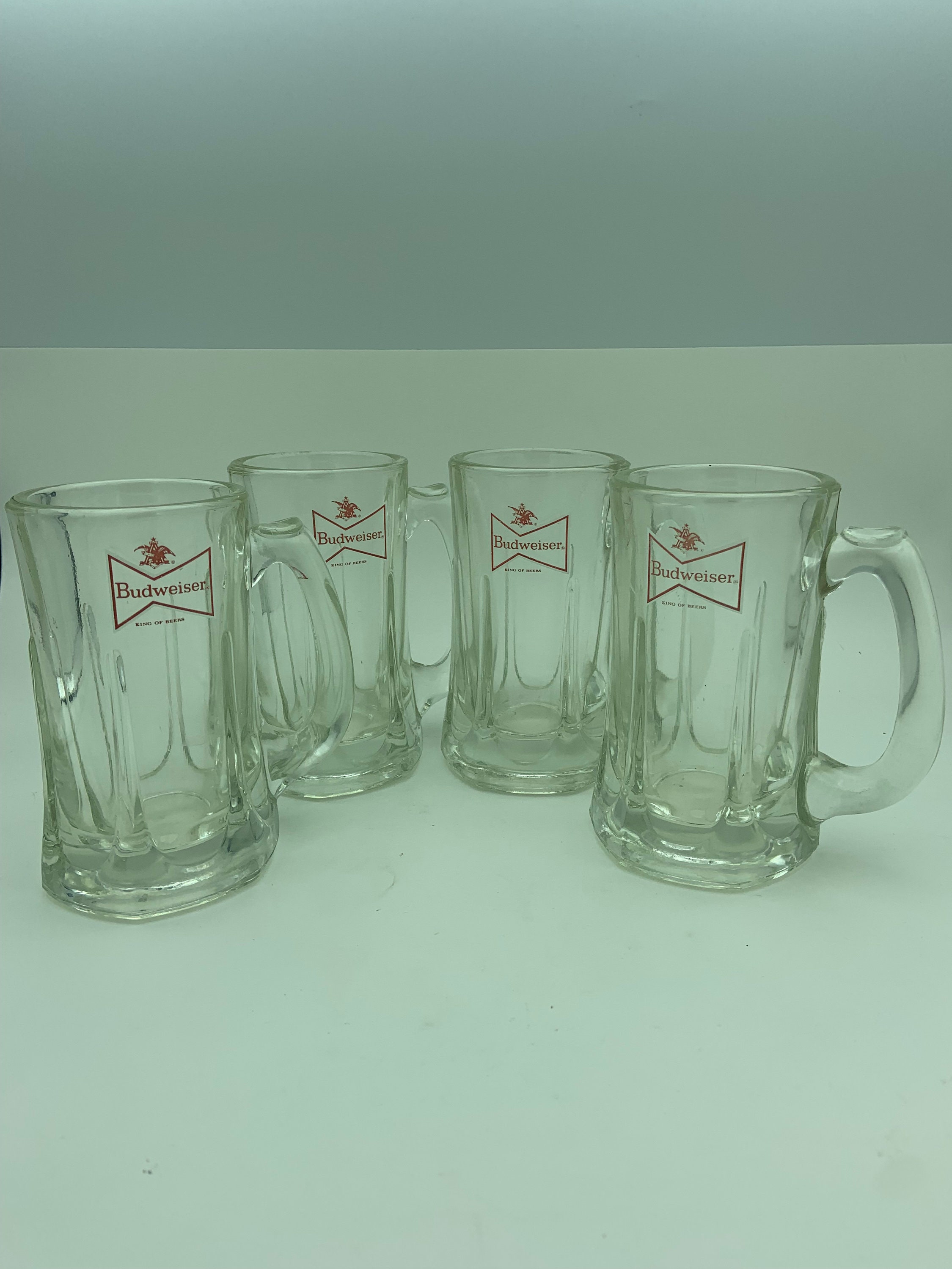 Dimple Stein Beer Mug, Glass Beer Mugs with Handles, Freezable Beer Glasses,  Bee