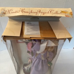 Maud Humphrey Bogart Brass Key Collection Little Bo Peep & Sheep Genuine 16 Porcelain Doll With Certificate Of Authenticity In Original Box image 10
