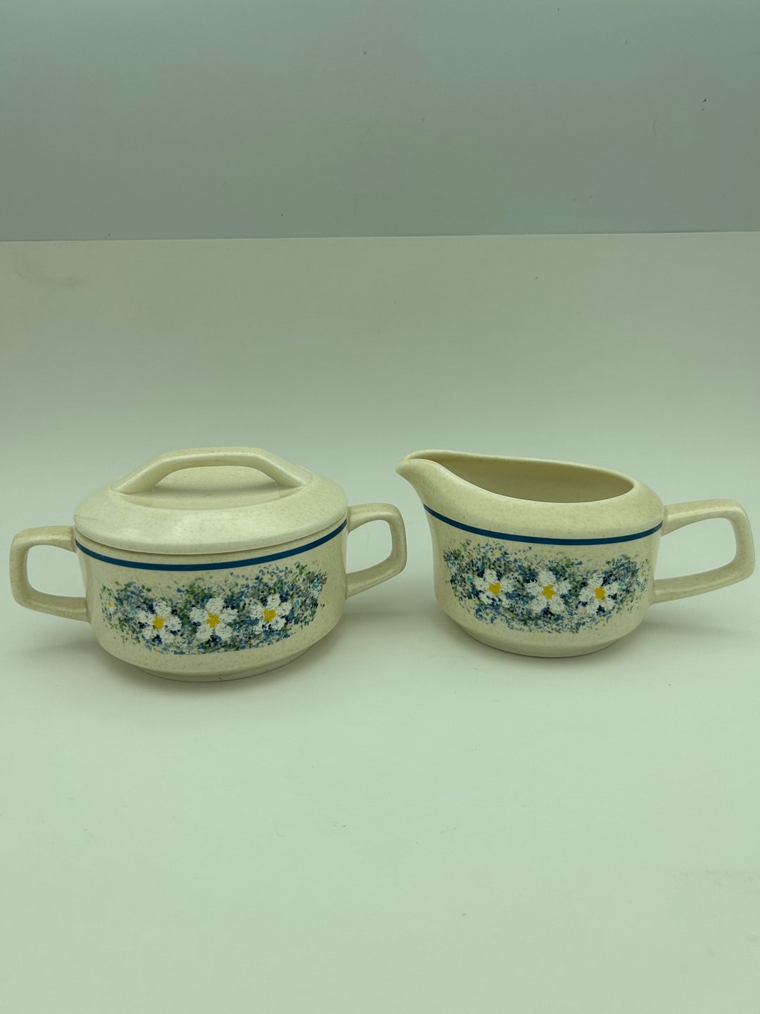 Vintage 2-piece Temperware by Lenox Dewdrops Pattern White Daisy