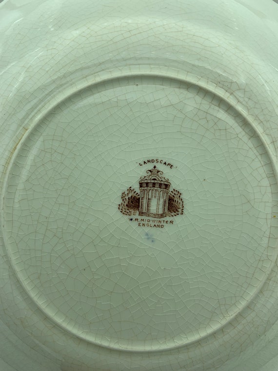 Vintage W.R. Midwinter Ltd England Landscape Brown Multicolor