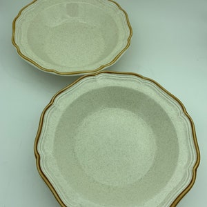 Set Of Two Vintage Mikasa Garden Club Pattern # EC 400 Round 9 Inch Vegetable Serving Dish Bowls
