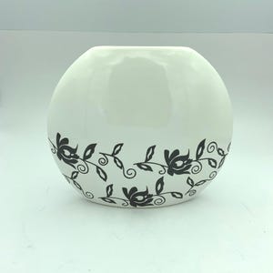 Vase Décoratif Jaliang En Céramique Crème Et Gris - 27 Cm De Haut - Occasion