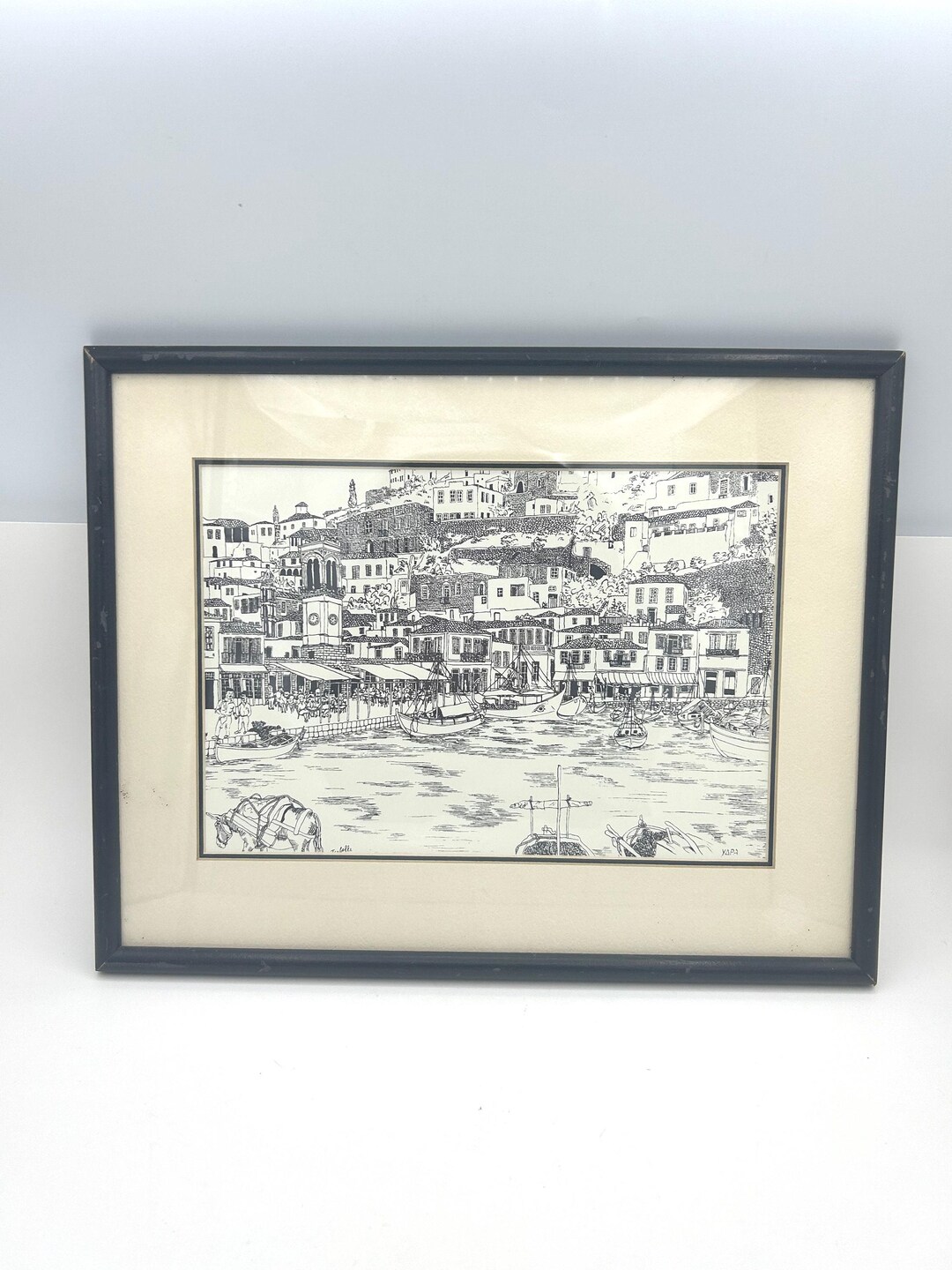 Vintage Isabelle Peutz Original Signed and Framed 15