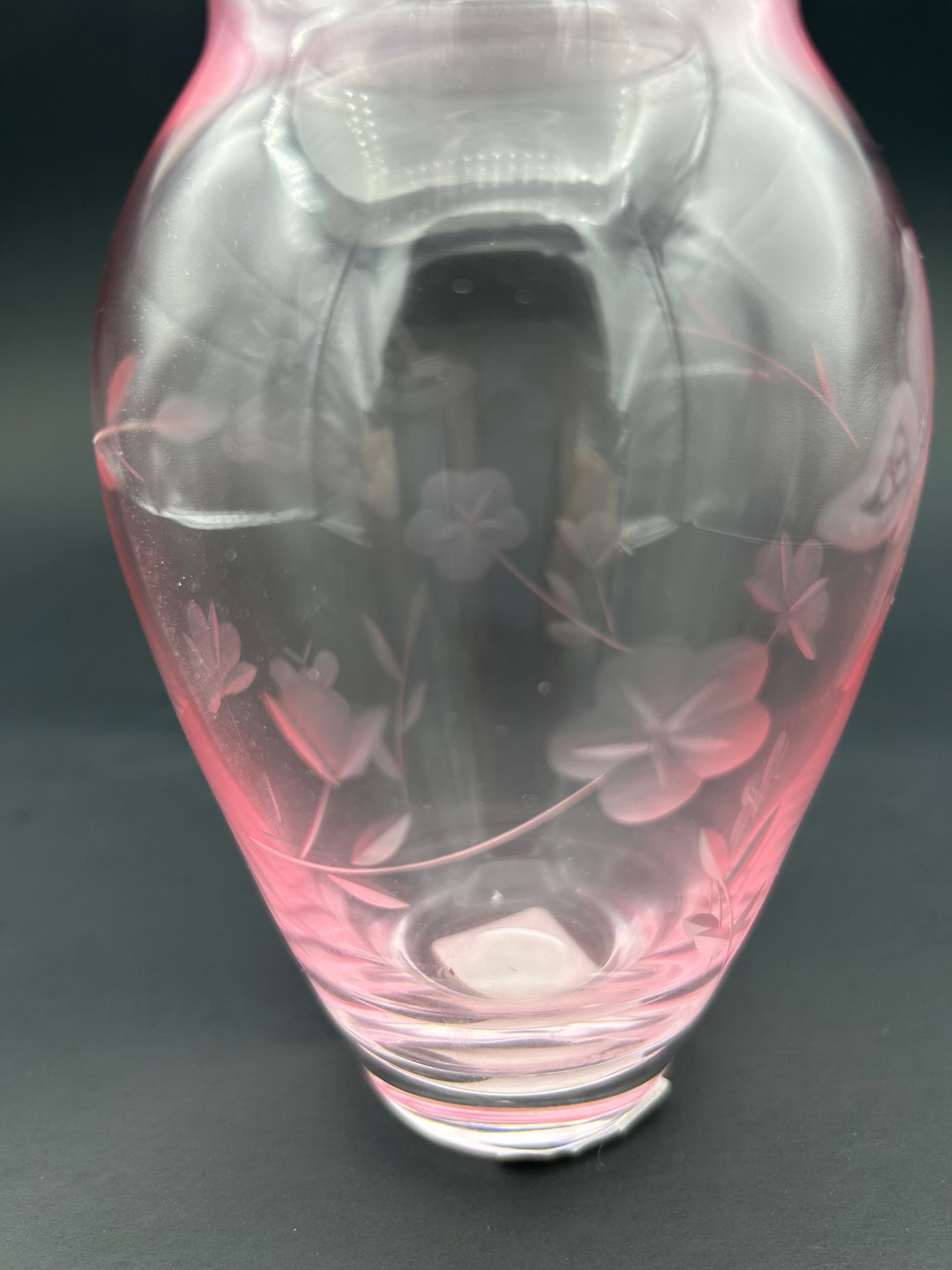 Lenox Crystal Pink Glassware Butterfly Meadow Etched And Cut Glass