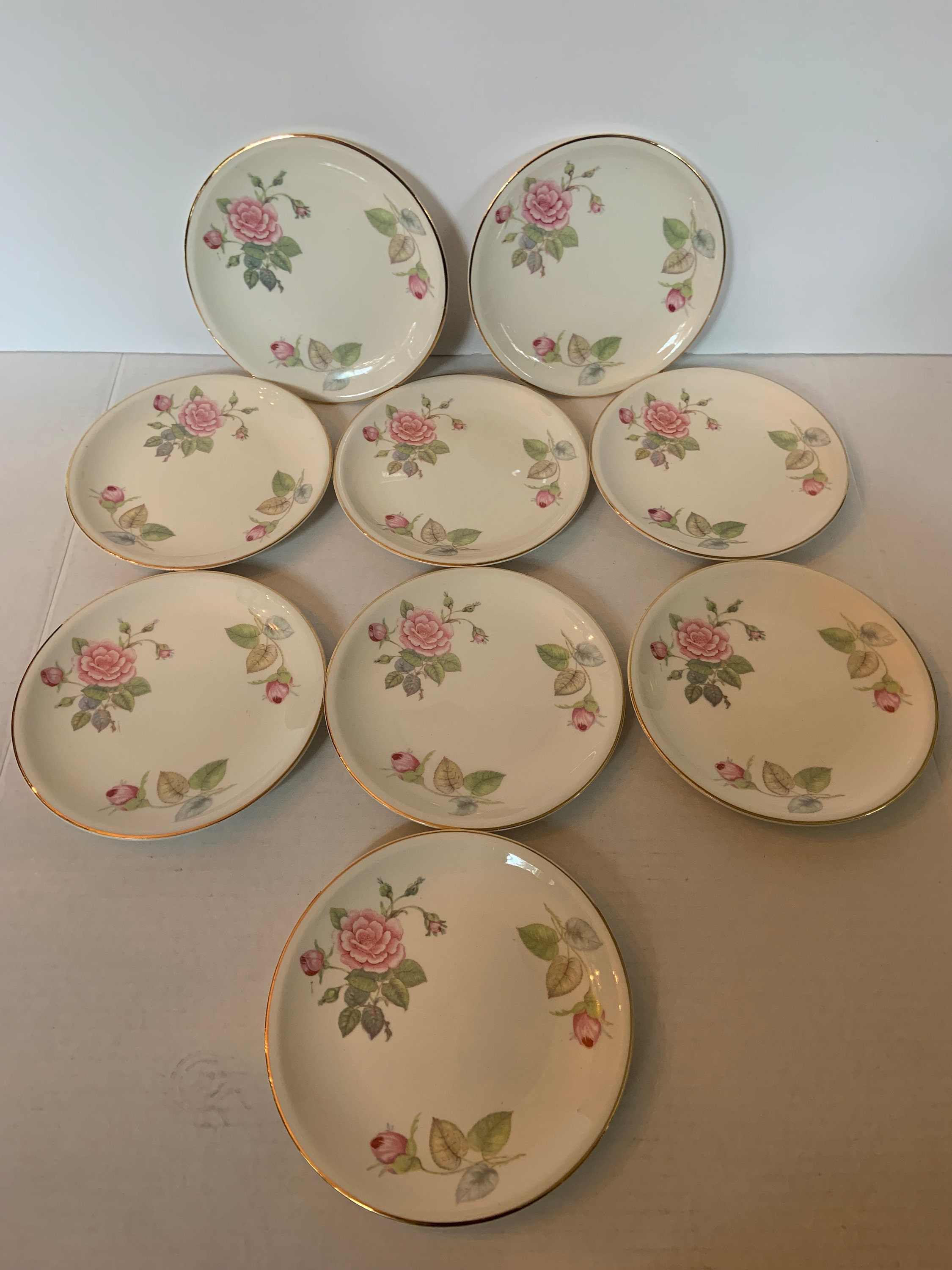 Set Of Nine Vintage Paden City Pottery Pattern B-49 Pink - Etsy 日本