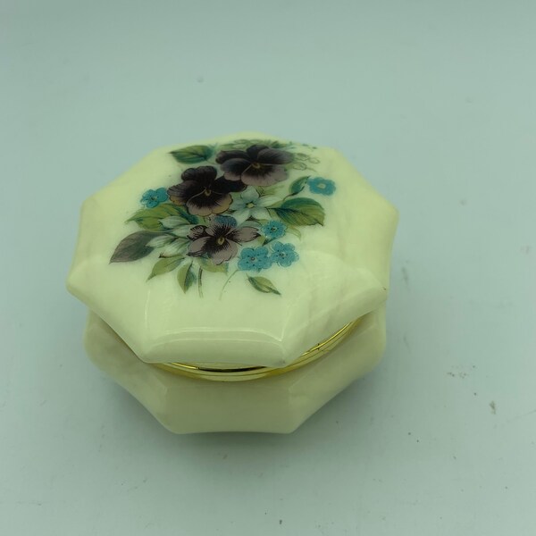 Genuine Alabaster Hand Carved Made in Italy Small Jewelry Box Etsy