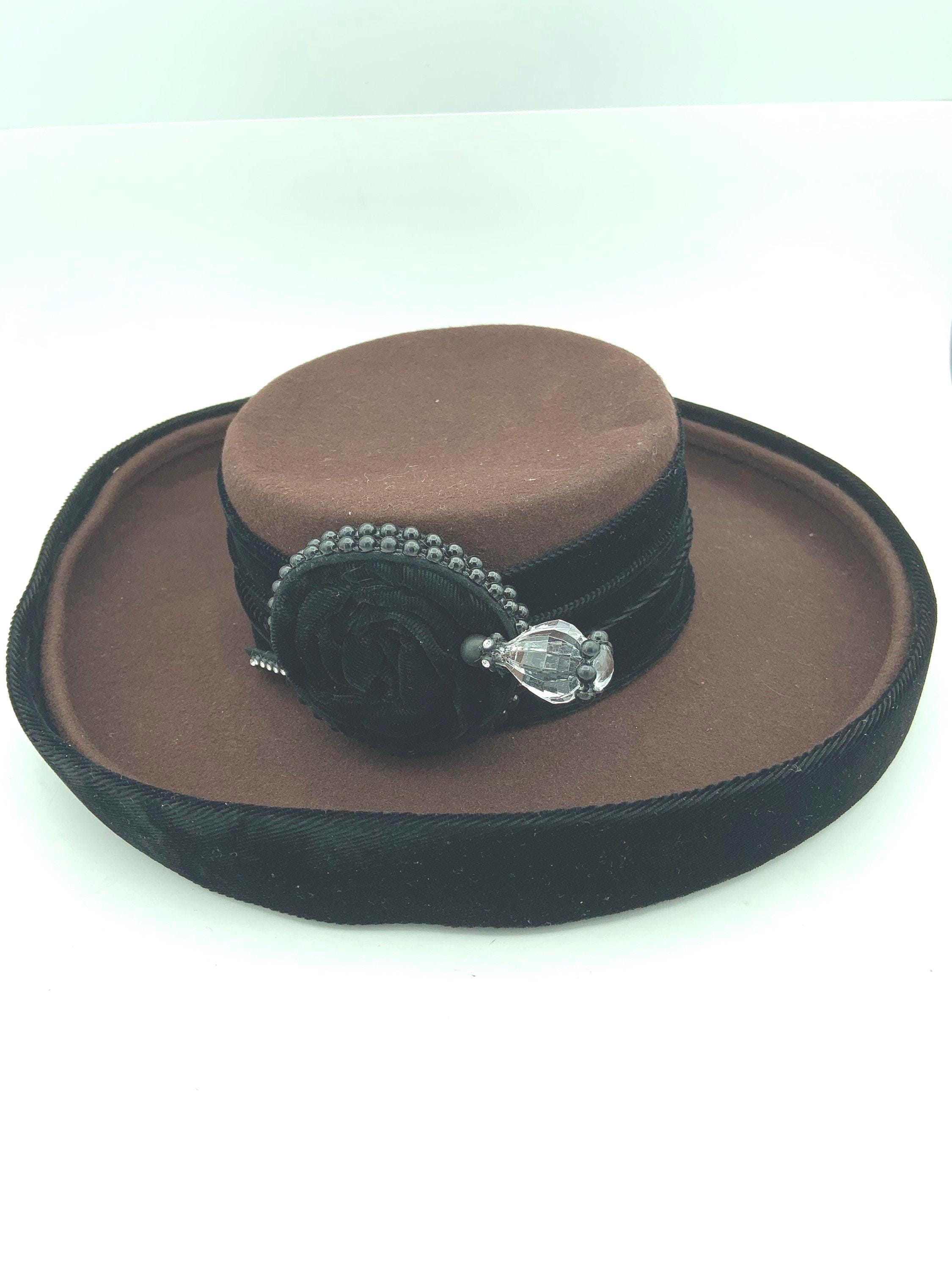Vintage Deborah New York Ladies Designer Millinery 100% Wool 