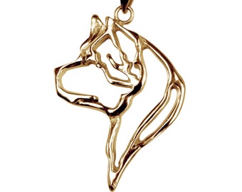 Hooami in acciaio INOX artigianale Pet Animal Dog silhouette charm pendente creazione di gioielli Japanese Akita