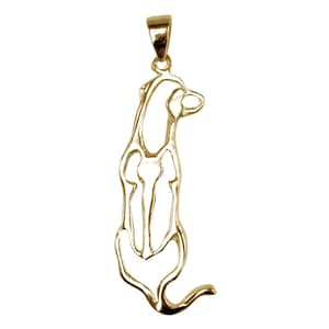 Ridgeback Silhouette Charm or Pendant – Sterling Silver or 14K Gold Ridgeback Charm for Necklace or Pendant
