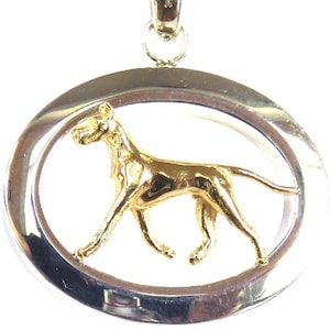 Great Dane Glossy Oval Jewelry  Great Dane 14K Gold or Sterling Silver Charm in Classic Oval Pendant Necklace