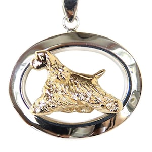 Cocker Spaniel Glossy Oval Jewelry Cocker Spaniel 14K Gold or Sterling Silver Charm in Classic Oval Pendant Necklace image 1