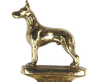 Great Dane Keychain, Solid Bronze Keychain with 3D Great Dane Sculpture, Great Dane Dog Gift, Great Dane Dog Memorial, Great Dane Accessory