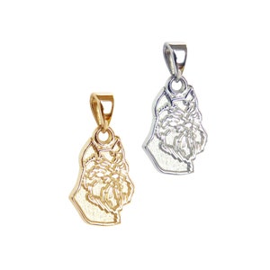 Brussels Griffon Charm or Pendant in 14K Gold or Sterling Silver Jewelry for Necklace, Bangle, Bracelet, Memorial Gift